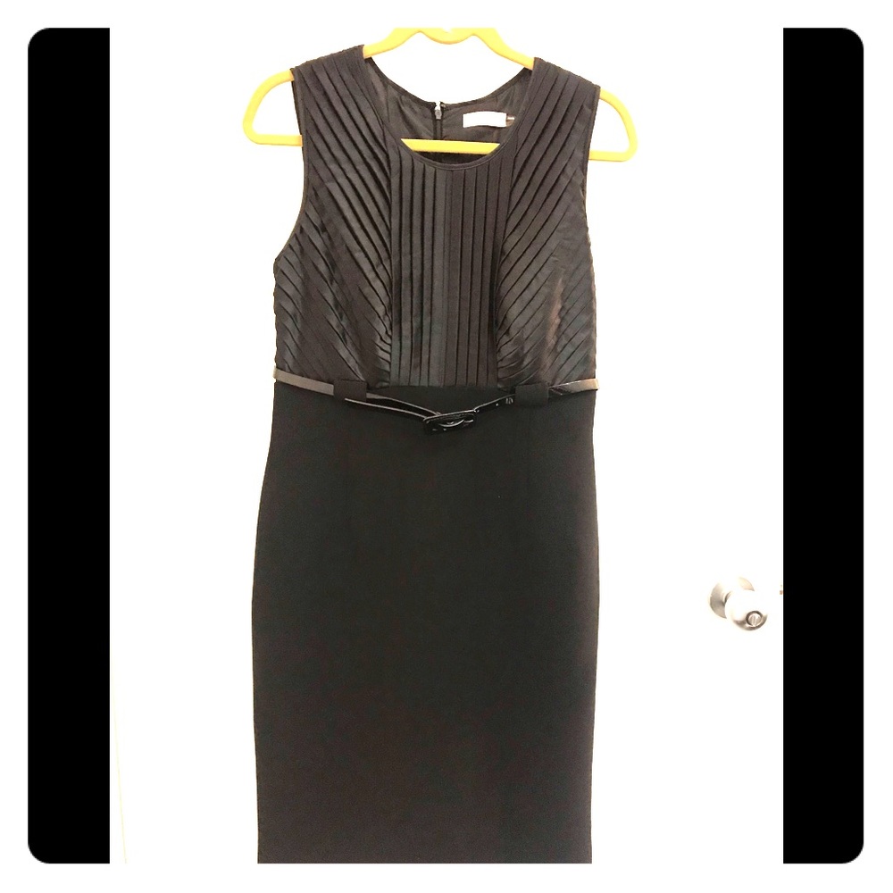 Calvin Klein Sleeveless Belted Dress